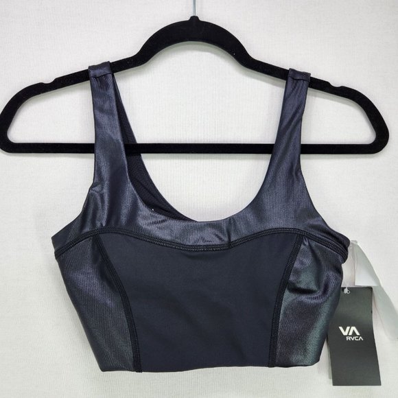RVCA Other - RVCA Sports Bra Adults XS Slick Black Matte Shine Womens New